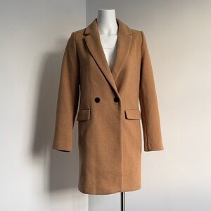 Zara Women's Camel Pea Coat